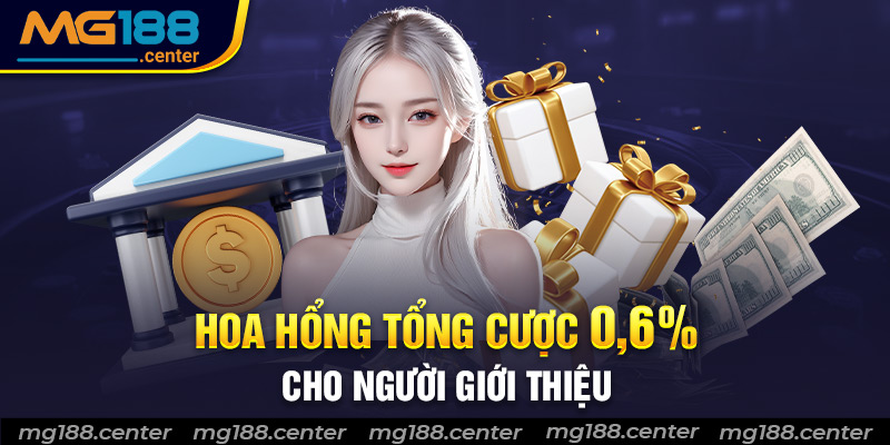 Hoa hồng hợp tác với tỷ lệ là 0.6% cho người chơi khi giới thiệu bạn bè